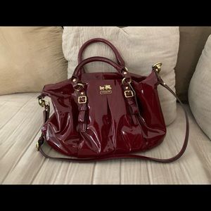 Patent leather genuine Coach purse